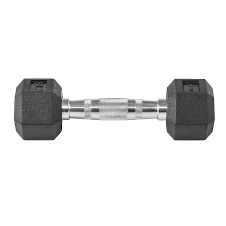 Lifeline Fitness Hex Rubber Dumbbell, 5lbs LLHRD5